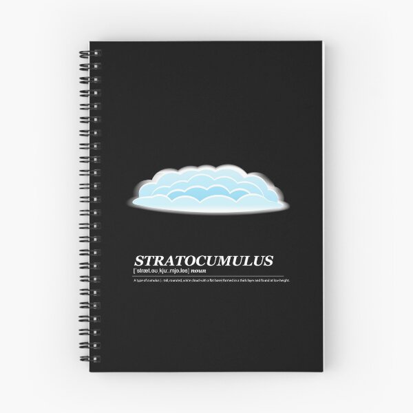Item preview, Stratocumulus cloud illustration with meaning white text designed and sold by Athicha44.