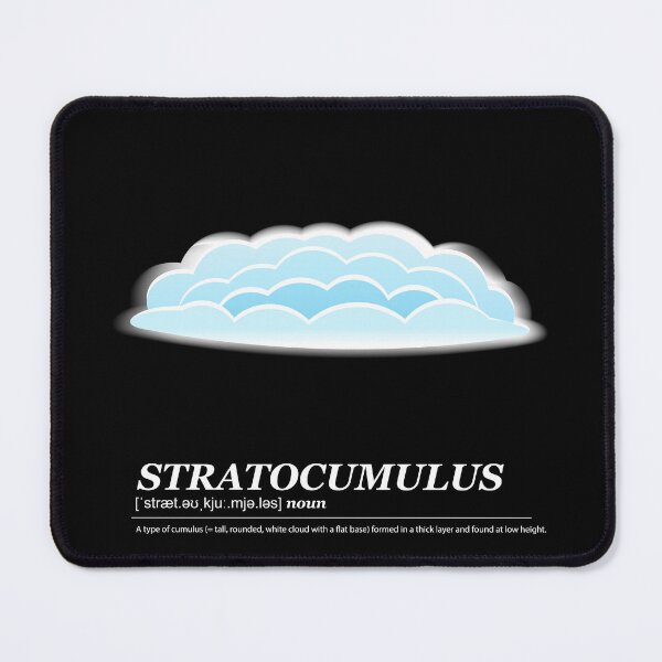 Item preview, Stratocumulus cloud illustration with meaning white text designed and sold by Athicha44.