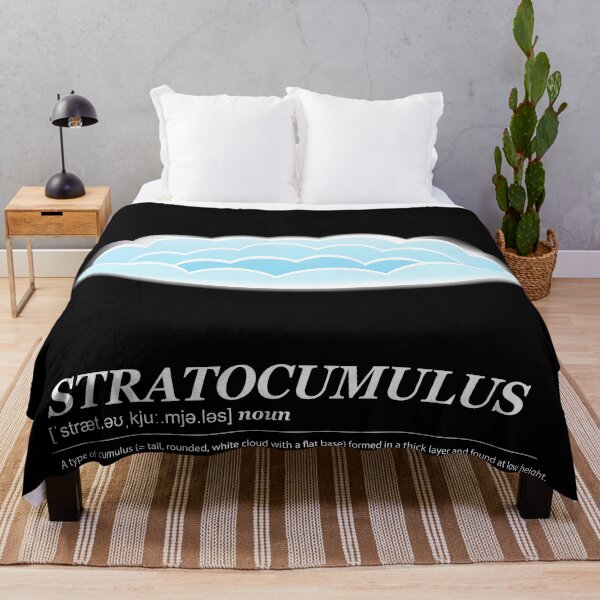 Item preview, Stratocumulus cloud illustration with meaning white text designed and sold by Athicha44.