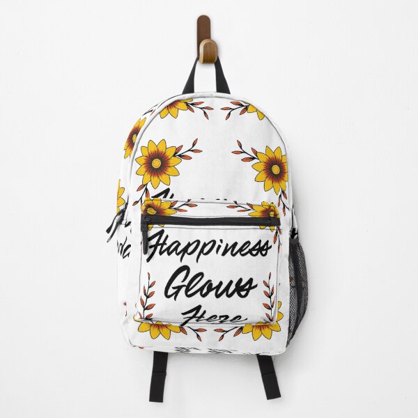 Item preview, Radiate Positivity with "Happiness Glows Here" Floral Design designed and sold by MindnPixels.