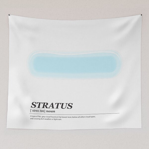 Item preview, Stratus cloud illustration with meaning black text designed and sold by Athicha44.