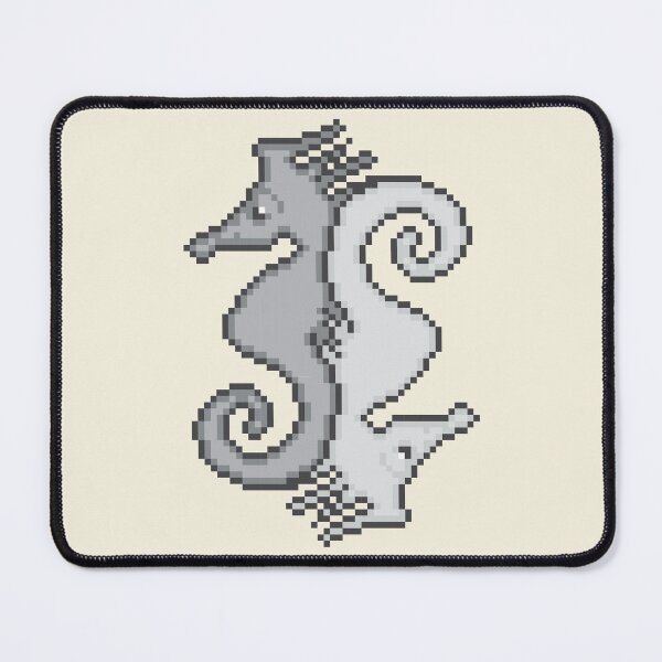 Item preview, Timeless Tessellation: Escher-Inspired Pixelated Sea Horses designed and sold by Doug0276.