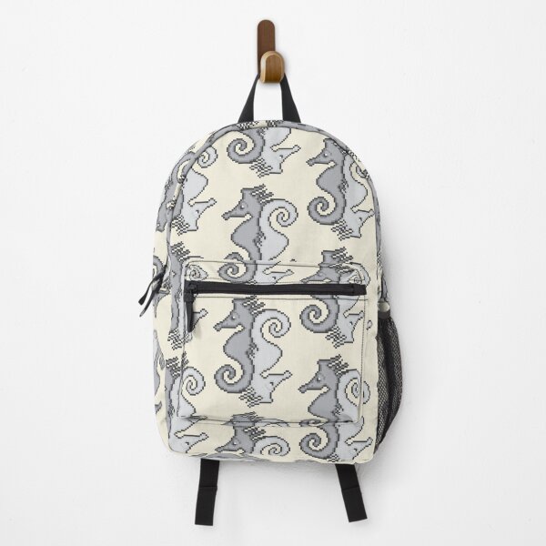 Item preview, Timeless Tessellation: Escher-Inspired Pixelated Sea Horses designed and sold by Doug0276.