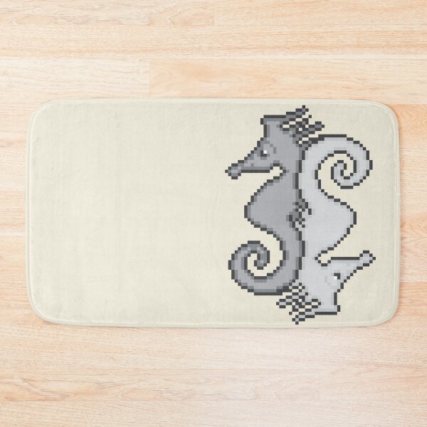 Item preview, Timeless Tessellation: Escher-Inspired Pixelated Sea Horses designed and sold by Doug0276.