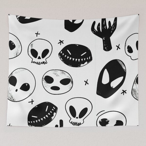 Item preview, Playful Extraterrestrial Skull Art designed and sold by Skolyak.