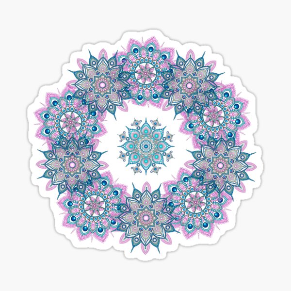 Hibiscus Flower Pattern 2 Sticker