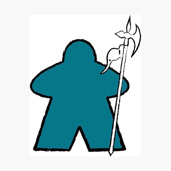 Item preview, Teal Halberdier Meeple! designed and sold by BaronsGames.
