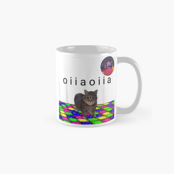 Aperçu de l'œuvre OIIA OIIA Mème de chat qui tourne Art amusant disco pour les amoureux des chats créée et vendue par Phoemps.