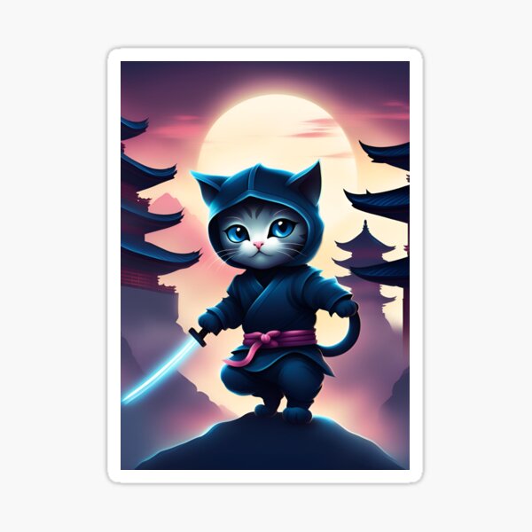 Item preview, Ninja Kitten The Art of Cute Shadows designed and sold by gamedecor.