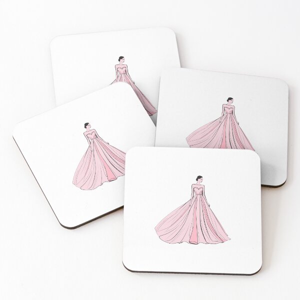 Item preview, Peach Pink Bride Wedding Dress designed and sold by GeoGoose.