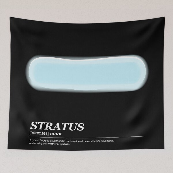 Item preview, Stratus cloud illustration with meaning white text designed and sold by Athicha44.