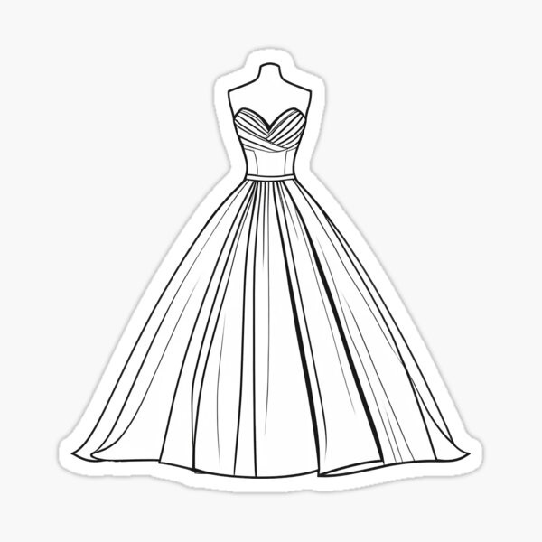 Wedding Gown Sketch Merch & Gifts for Sale | Redbubble