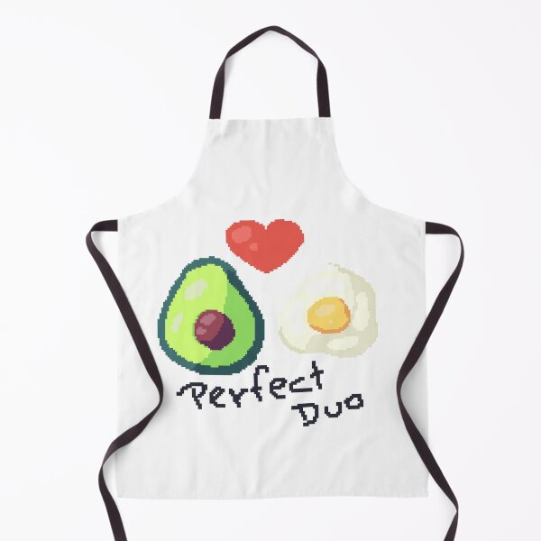 Item preview, Pixel art of avocado with fried egg and a perfect duo heart designed and sold by ZerpaGiovanna.