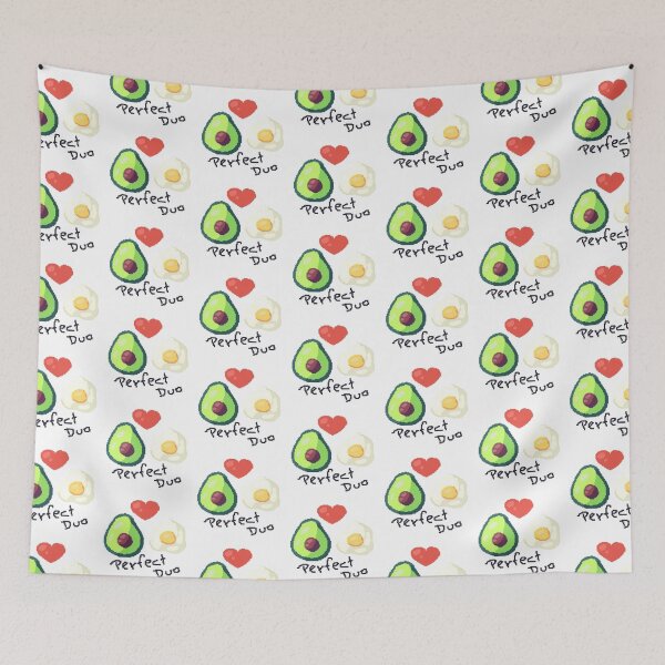 Item preview, Pixel art of avocado with fried egg and a perfect duo heart designed and sold by ZerpaGiovanna.