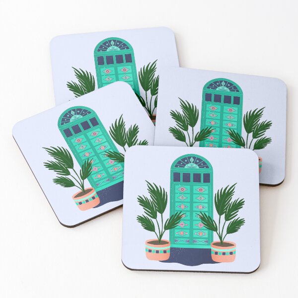 Item preview, Turquoise Moroccan Door designed and sold by Home Cyn Home.