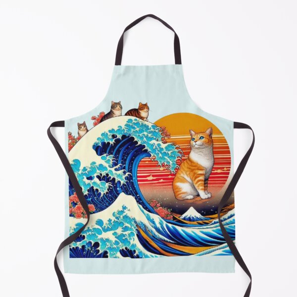 Item preview, The Great Wave off Kanagawa with cats, Mashup designed and sold by CristalleLisa.