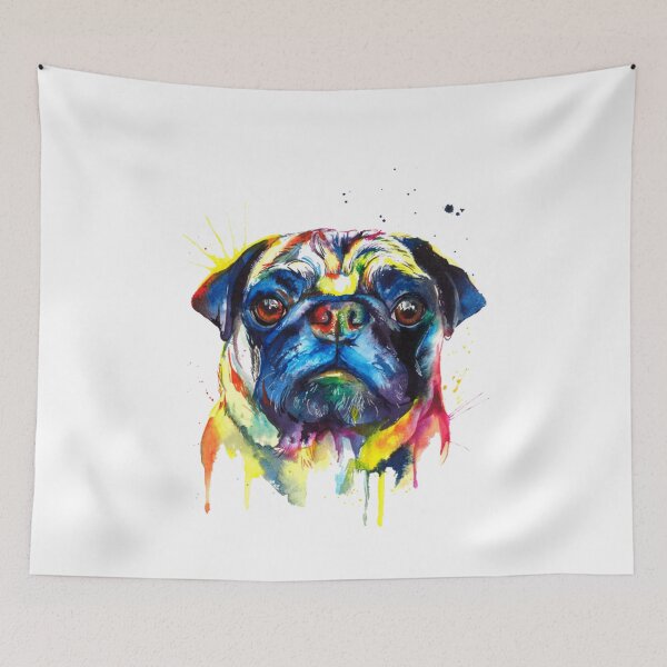 Item preview, Pug Dog Colorful Art designed and sold by doodIllustrate.