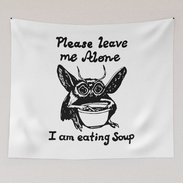 Item preview, Funny Introvert Mothman Cryptid Chef Eating Soup Foodie Lover Cryptozoological Meme designed and sold by FociCreate.