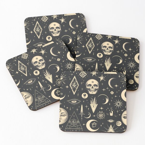 Item preview, Mystical Celestial Skulls and Symbols designed and sold by Skolyak.