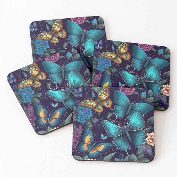 Item preview, Beautiful boho butterflies with flowers print designed and sold by dcrc.