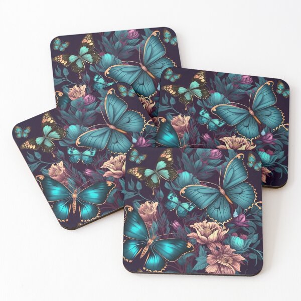 Item preview, beautiful boho butterflies with flowers print designed and sold by dcrc.