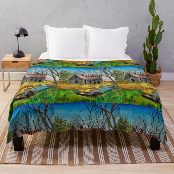 Item preview, Abandoned house & car oil pastels color designed and sold by Puifai2489.