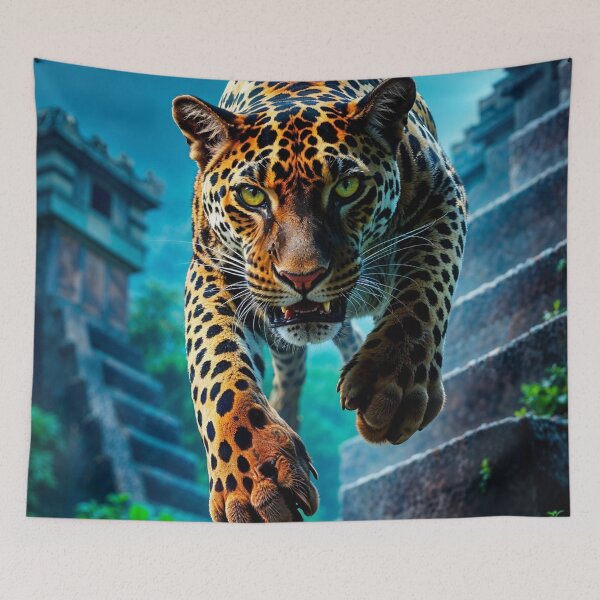 Item preview, Jaguar at Mayan Temple designed and sold by Skye Ryan-Evans.