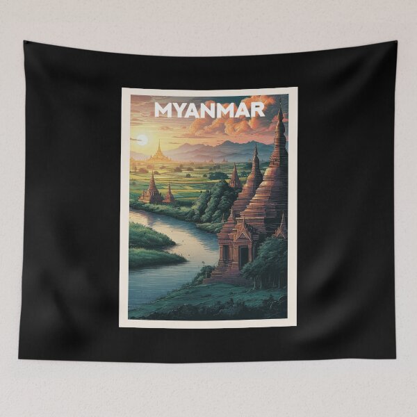 Item preview, Myanmar, Travel Art designed and sold by PinkandP.