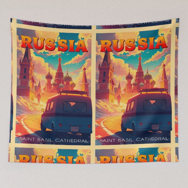 Item preview, travel To RUSSIA Cute Vintage Design Sticker  designed and sold by UrbanTRIP.