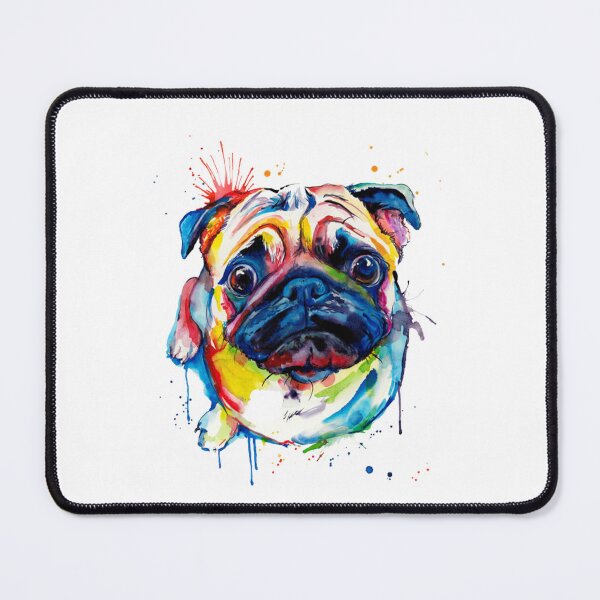 Item preview, Colorful Pug Dog Art designed and sold by doodIllustrate.