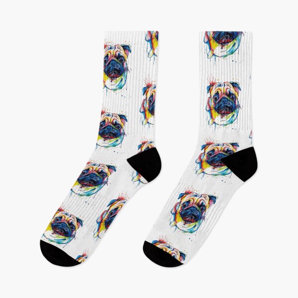 Item preview, Colorful Pug Dog Art designed and sold by doodIllustrate.