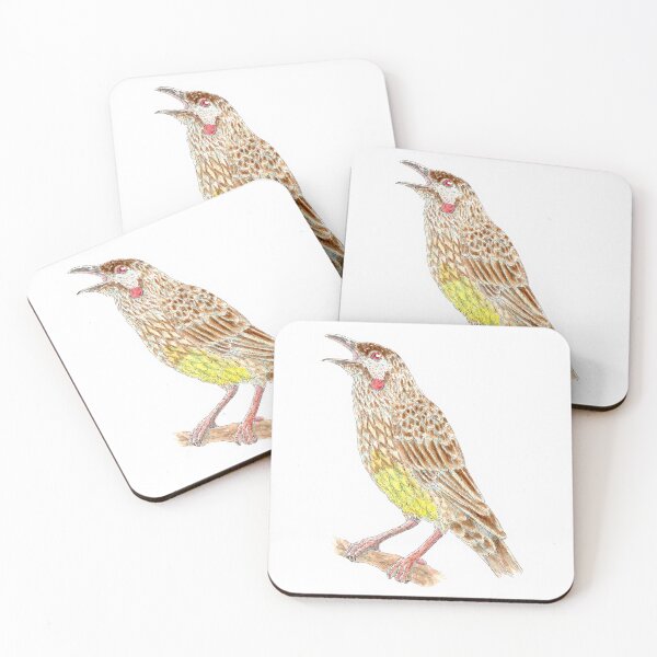 Item preview, Red wattlebird - Anthochaera carunculata designed and sold by bangart.