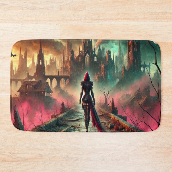 Item preview, AI generated rouge walking toward a castle, dystopian fantasy designed and sold by AI-this-is-AI.