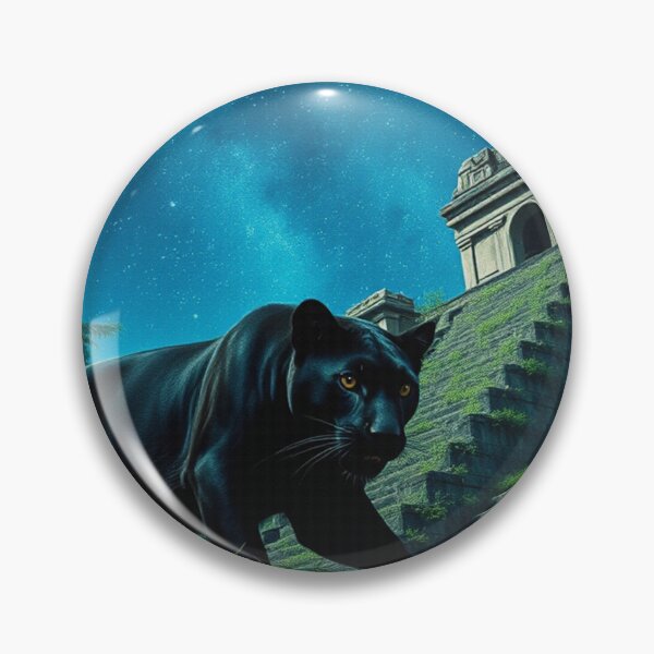 Item preview, Black Jaguar at Mayan Temple designed and sold by Skye Ryan-Evans.