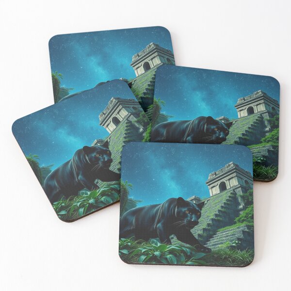 Item preview, Black Jaguar at Mayan Temple designed and sold by Skye Ryan-Evans.