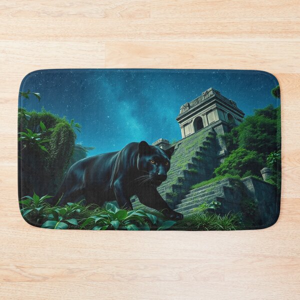 Item preview, Black Jaguar at Mayan Temple designed and sold by Skye Ryan-Evans.