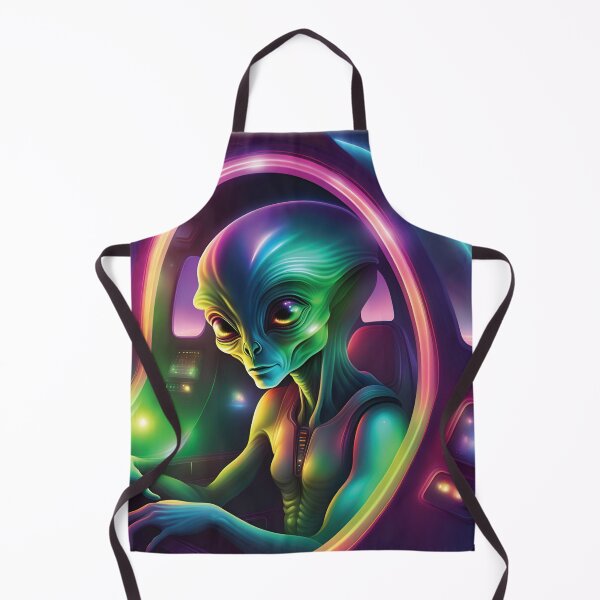 Item preview, Vibrant Neon Reminiscing Alien designed and sold by NeonDreamsBlkTs.