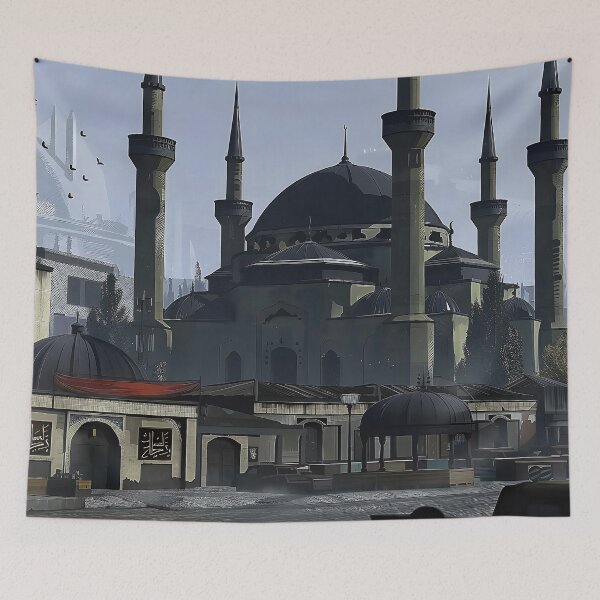 Item preview, Breathtaking Ottoman Mosque A Majestic Blend of Architectural Mastery. designed and sold by CheerForGoods.