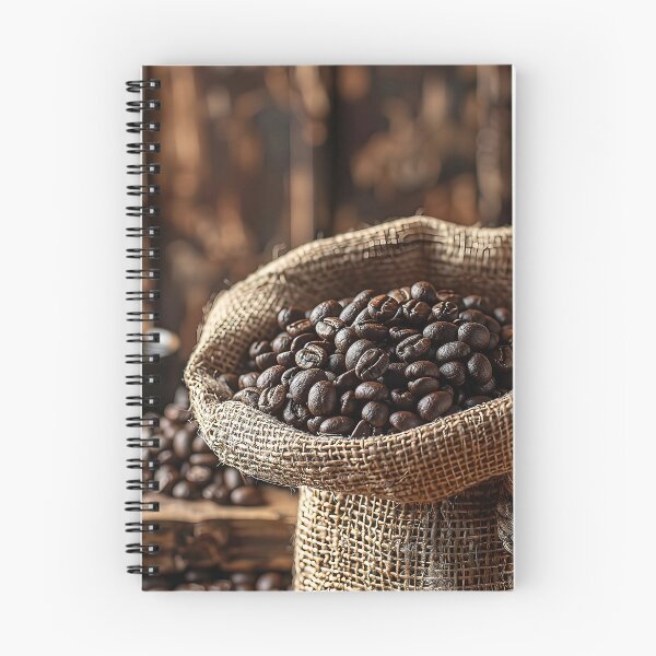 Item preview, Freshly Roasted Coffee Beans in Burlap Sack on Rustic Wooden. designed and sold by CheerForGoods.