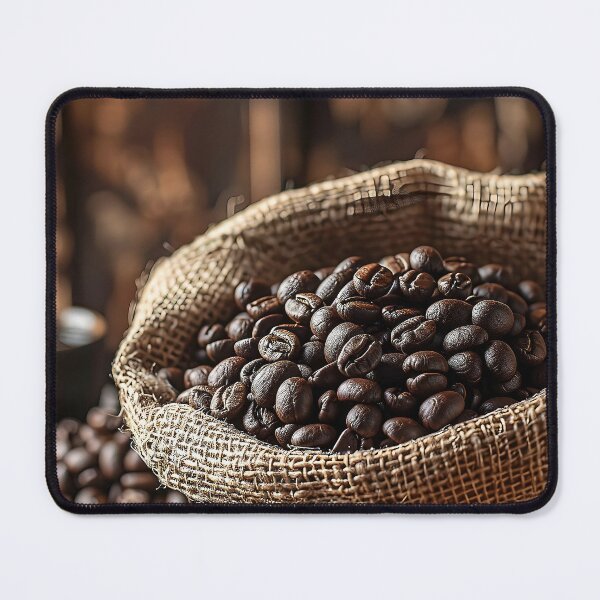 Item preview, Freshly Roasted Coffee Beans in Burlap Sack on Rustic Wooden. designed and sold by CheerForGoods.