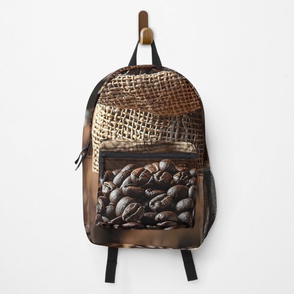 Item preview, Freshly Roasted Coffee Beans in Burlap Sack on Rustic Wooden. designed and sold by CheerForGoods.