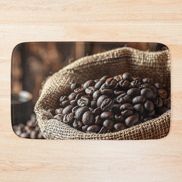 Item preview, Freshly Roasted Coffee Beans in Burlap Sack on Rustic Wooden. designed and sold by CheerForGoods.
