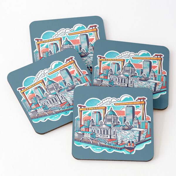 Item preview, Belfast stylised skyline, Northern Ireland designed and sold by GrahamBaxter.
