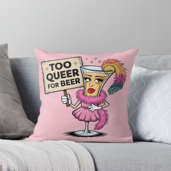 Item preview, "Too Queer for Beer" Cocktail Glass – Funny LGBTQ+ Gift  designed and sold by JPees.