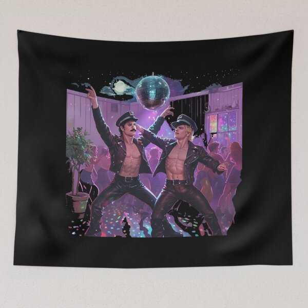 Item preview, Cool Disco Leather Cops Daddy Tom of Finland Tribute Gay Pride Graphic Design designed and sold by ItsAKinkThing.