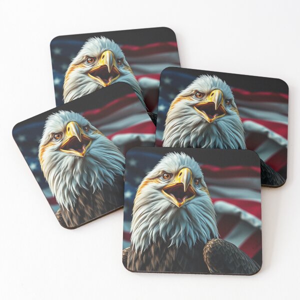 Item preview, Bald Eagle & US Flag designed and sold by Skye Ryan-Evans.
