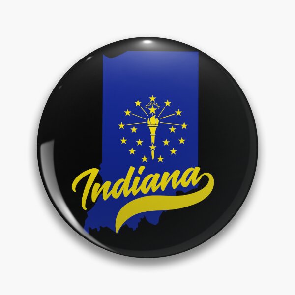 Item preview, Indiana State Map And Flag designed and sold by aussieexplore.