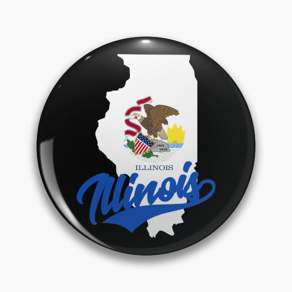 Item preview, Illinois State Map And Flag designed and sold by aussieexplore.
