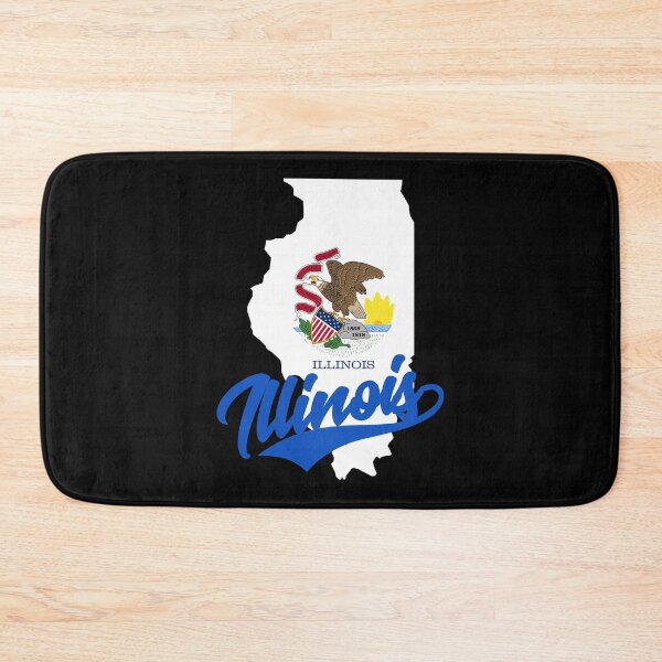 Item preview, Illinois State Map And Flag designed and sold by aussieexplore.