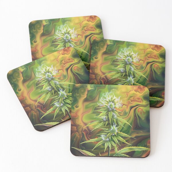 Item preview, Stunning K Macro Photograph of a Dense and Vibrant Cannabis Plant. designed and sold by CheerForGoods.